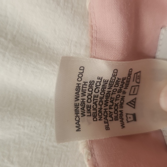 Women's sleeveless pink camisole tank top with embroidered white flowers size xl - Picture 7 of 7